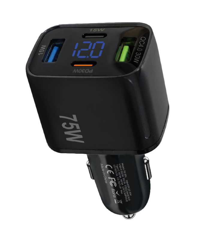 Mobia autolaturi 2 x USB-C + 2 x USB-A, Max 75W